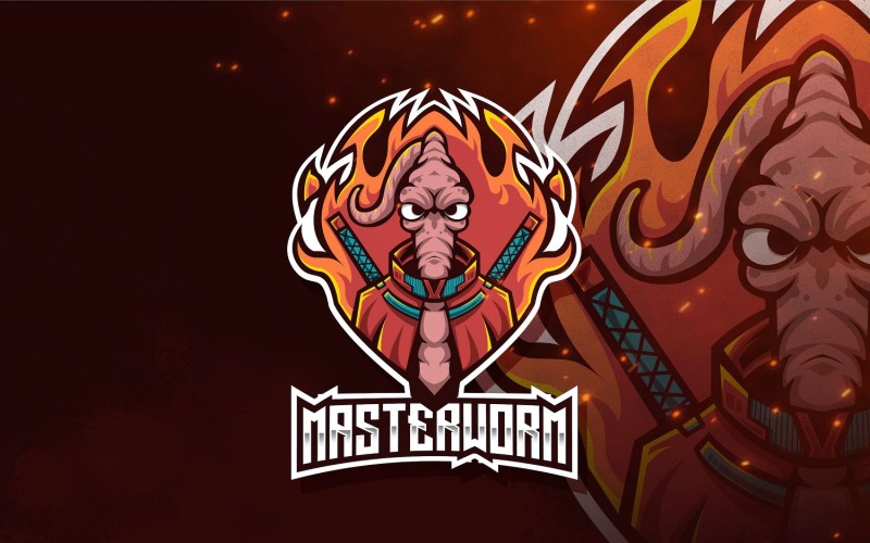 Шаблон логотипа Master Worm Espor