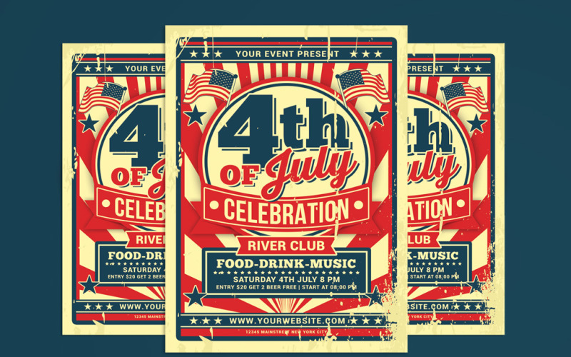 Download Фирменный стиль "4th of July Celebration - Corporate Identity Template" / 4th of July Celebration - Corporate Identity Template - Фирменный стиль на тему графика 4th,of,july,american,flag,card,event,firework,fireworks,fourth,independence,day,invitation,july,bbq,memorial,party,patriot,patriotic,web