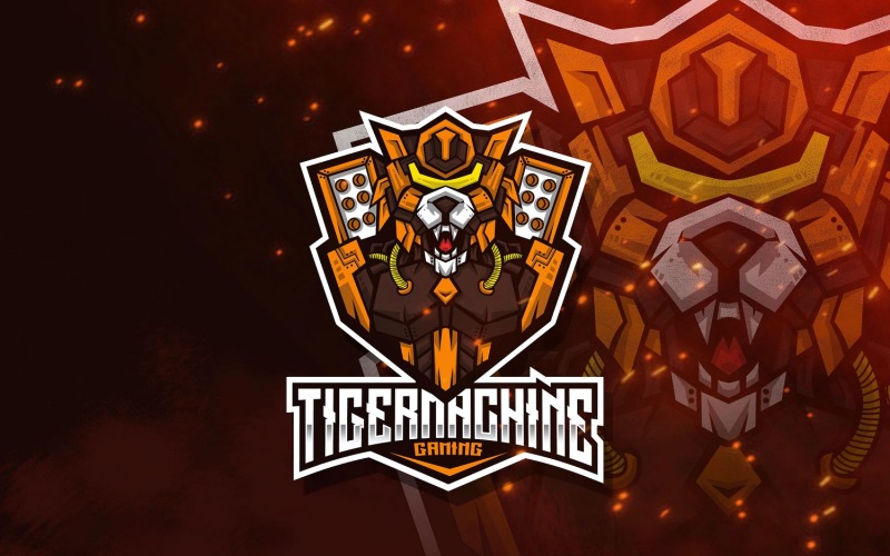 Tiger Machine Esport Logo Template