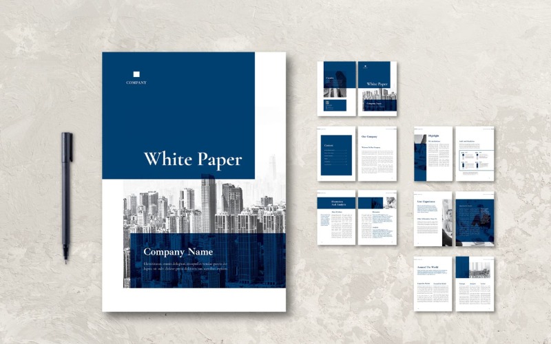 Download Фирменный стиль "Whitepaper Report - Corporate Identity Template" / Whitepaper Report - Corporate Identity Template - Фирменный стиль на тему графика books,business,companies,information,layout,magazine,paper,presentation,print,professional,profile,proposal,report,template,white