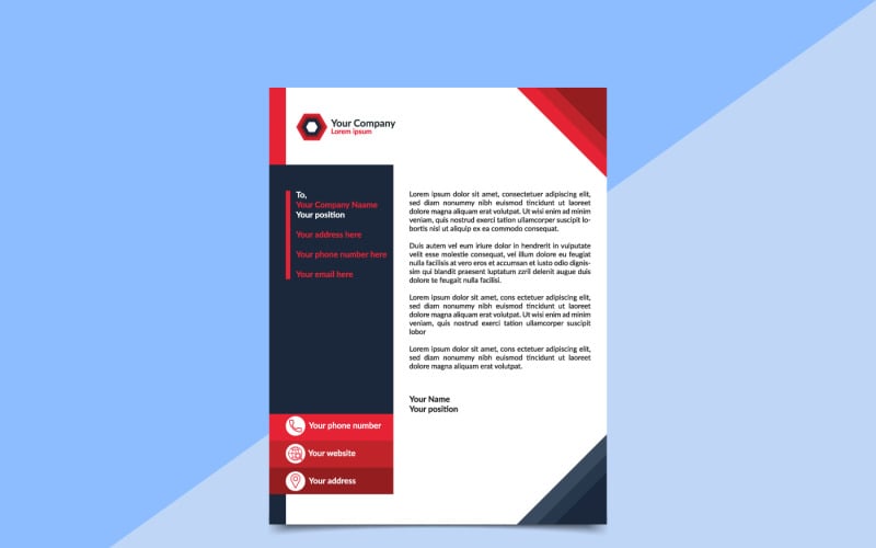 Download Фирменный стиль "Modern Business Letterhead Design - Corporate Identity Template" / Modern Business Letterhead Design - Corporate Identity Template - Фирменный стиль на тему графика letterhead,design,template,document,corporate,head,cover,letter,pad,modern,newsletter,business,color,red,&amp;amp;,black,unique,background,company,graphic