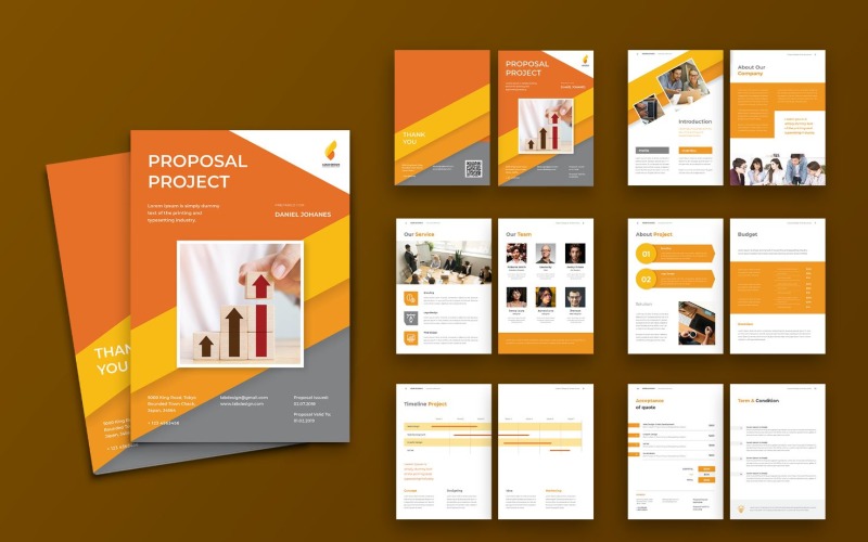 Download Фирменный стиль "Proposal Financial Management - Corporate Identity Template" / Proposal Financial Management - Corporate Identity Template - Фирменный стиль на тему графика proposal,business,a4,company,creative,corporate,indesign,brochure,template,report,annual,brief,marketing,portfolio,project