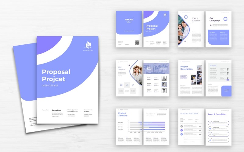 Download Фирменный стиль "Proposal Web Design Project - Corporate Identity Template" / Proposal Web Design Project - Corporate Identity Template - Фирменный стиль на тему графика proposal,business,a4,company,creative,corporate,indesign,brochure,template,report,annual,brief,marketing,portfolio,project