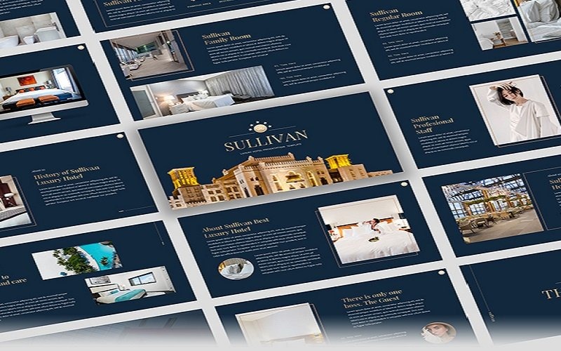 Sullivan - Luxus Hotel PowerPoint sablon