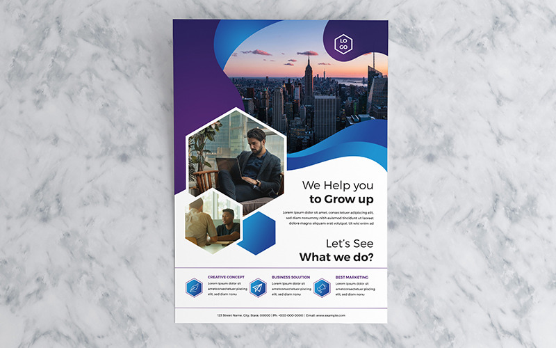 Download Фирменный стиль "Abstract Business Flyer - Corporate Identity Template" / Abstract Business Flyer - Corporate Identity Template - Фирменный стиль на тему графика gradient,leaflet,psd,poster,page,style,background,print,marketing,flyer,creative,abstract,business,graphic,vector,design,modern,concept,template