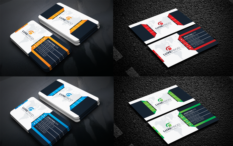 Download Фирменный стиль "Existent Business Card - Corporate Identity Template" / Existent Business Card - Corporate Identity Template - Фирменный стиль на тему графика black,blue,brand,business,card,clean,cmyk,color,company,corporate,creative,design,designer,green,horizontal,modern,personal,print,ready,professional