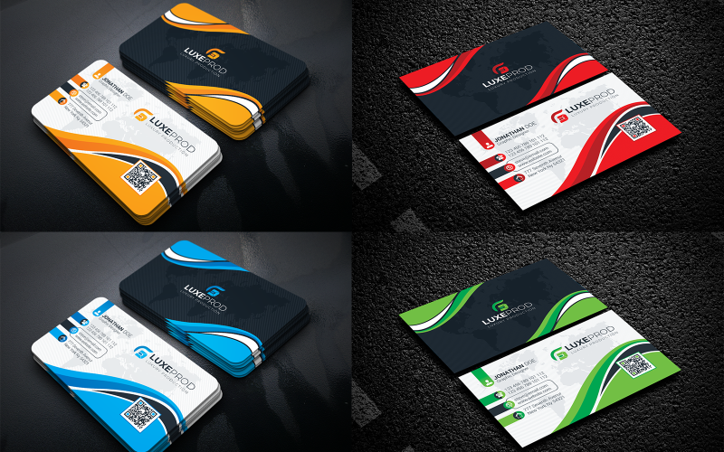 Download Фирменный стиль "Existent Business Card - Corporate Identity Template" / Existent Business Card - Corporate Identity Template - Фирменный стиль на тему графика black,blue,brand,business,card,clean,cmyk,color,company,corporate,creative,design,designer,green,horizontal,modern,personal,print,ready,professional