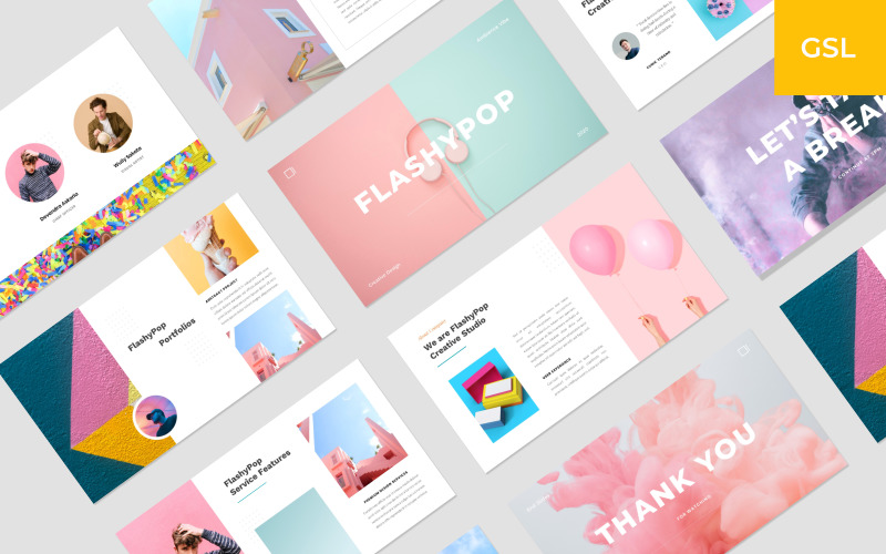 FlashyPop - Google Slides de création d'entreprise