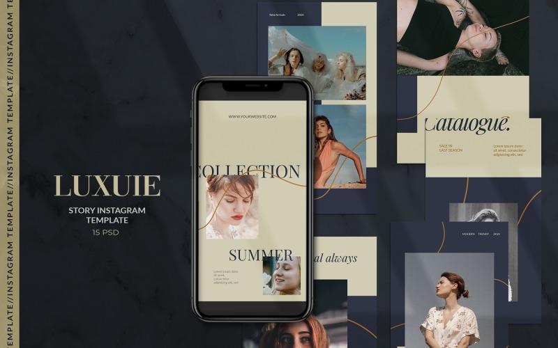 Luxuie-社交媒体的时尚Instagram故事模板