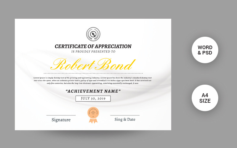 Download Шаблон сертификата "Modern Certificate Template" / Modern Certificate Template - Шаблон сертификата на тему графика abstract,certificate,achievement,award,awards,black,design,in,graphics,certificate,of,appreciation,clean,corporate,course,creative,cyan,decorative,diploma,elegant