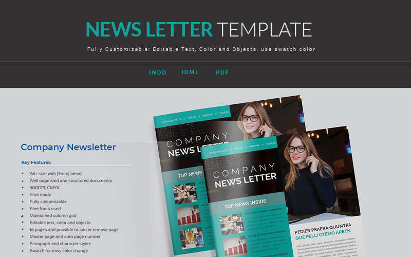 Newsletter Design Corporate Identity Template