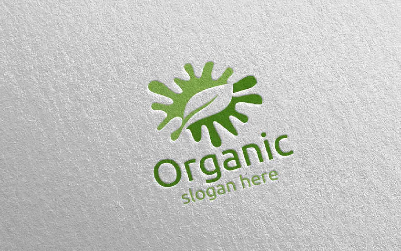 Download Шаблон логотипа "Splash Natural and Organic design Concept 8 Logo Template" / Splash Natural and Organic design Concept 8 Logo Template - Шаблон логотипа на тему графика logo,branch,organic,herbal,garden,health,cosmetic,spa,eco,vegetable,yoga,food,tree,farm,fruit,environment,plant,bright,nature