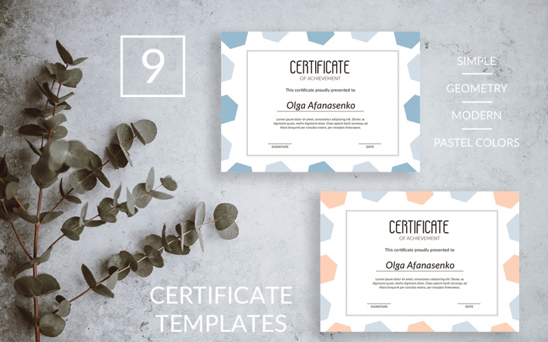 Download Шаблон сертификата "Abstract Stylish Certificate Template" / Abstract Stylish Certificate Template - Шаблон сертификата на тему графика certificate,template,professional,editable,templates,print,accomplishment,graduation,psd,vector,online,courses,learning,training,diploma,customizible,card,stylish,abstract,polygonal
