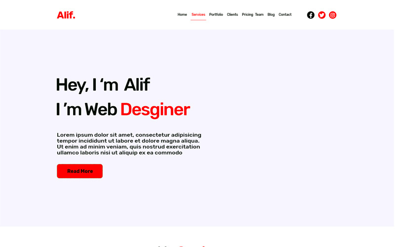 Download PSD шаблон "Alif one page PSD Template" / Alif one page PSD Template - PSD шаблон на тему графика campaign,career,curriculum,vitae,cv,freelancer,individual,personal,website,portfolio,profile,resume,vcundefined