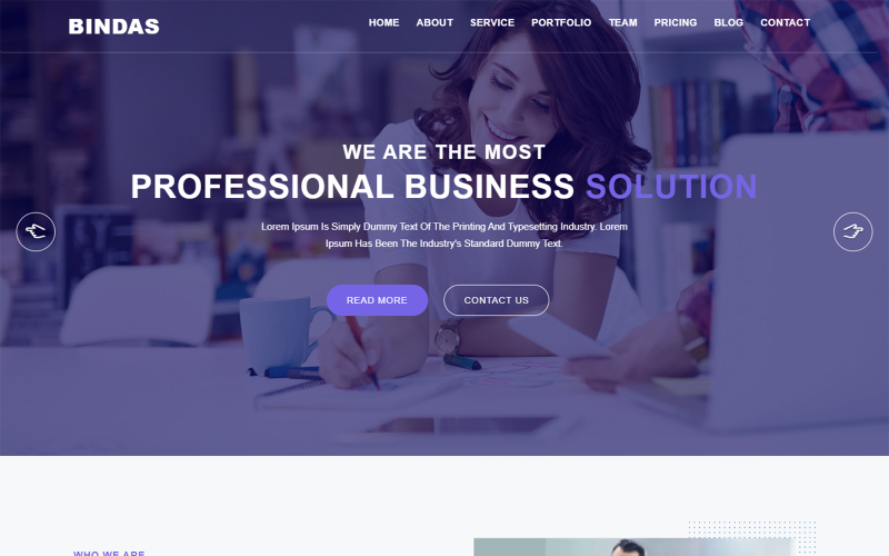 Bindas Consulting & Business Szablon Landing Page