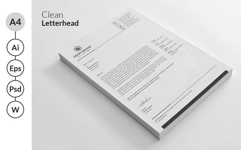 Download Фирменный стиль "Clean Letterhead - Corporate Identity Template" / Clean Letterhead - Corporate Identity Template - Фирменный стиль a4,brand,branding,business,letterhead,clean,colorful,corporate,identity,creative,design,docx,elegant,envelope,folder,ipad,logo,minimalist,mockup,modern