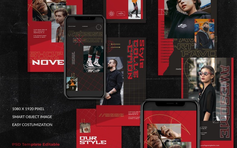Download Шаблон для соцсетей "Creative Instagram Stories Social Media Template" / Creative Instagram Stories Social Media Template - Шаблон для соцсетей на тему графика creative,instagram,stories,instastory,fashion,hypebeast,stylish,lifestyle,sneakers,streetwear,minimal,whitespace,modern,clean,elegant