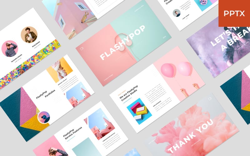 FlashyPop – obchodní kreativní PowerPoint šablona