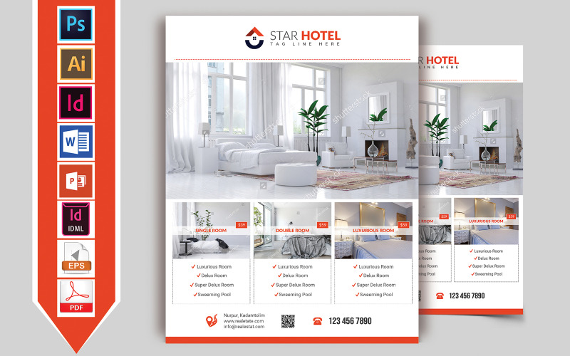 Hotel Flyer Vol-08 - Plantilla de identidad corporativa