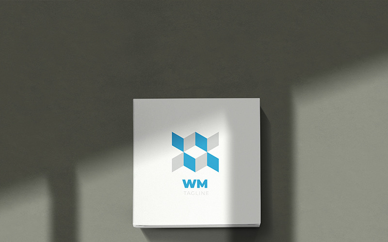 Корпоративный вектор буква W и M шаблон логотипа