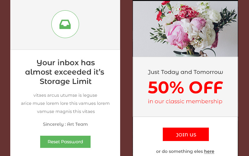 Notifyer - Modelo de boletim informativo com 10 e-mail de notificação