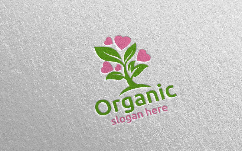 Naturalny i organiczny projekt 37 Szablon logo