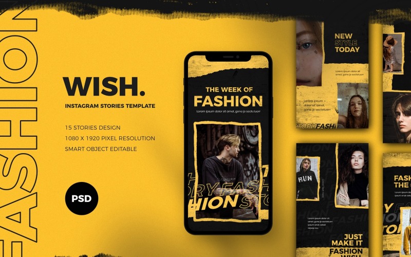 Download Шаблон для соцсетей "Wish - Creative Hypebeast Instagram Stories Social Media Template" / Wish - Creative Hypebeast Instagram Stories Social Media Template - Шаблон для соцсетей на тему графика creative,instagram,stories,instastory,fashion,hypebeast,stylish,lifestyle,sneakers,streetwear,minimal,whitespace,modern,clean,elegant