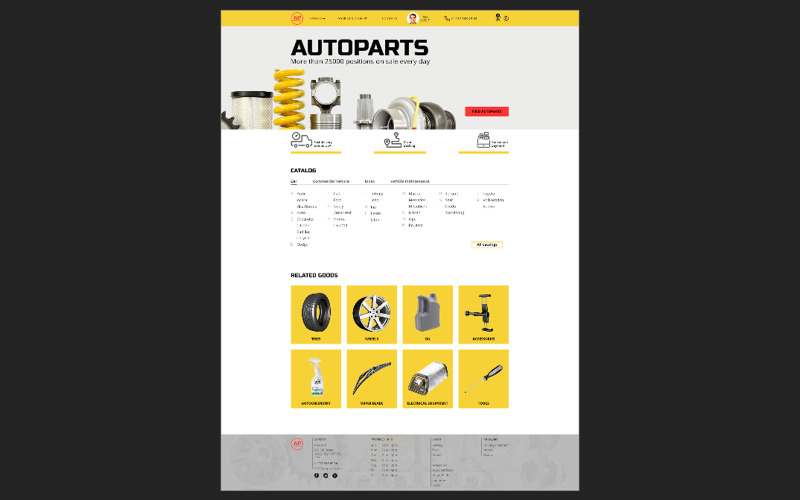 Download PSD шаблон "AutoParts - Online Store PSD Template" / AutoParts - Online Store PSD Template - PSD шаблон на тему бизнес и услуги auto,center,auto,mechanic,parts,repair,shop,service,tuning,automobile,automotive,car,workshop,mechanic,vehicle