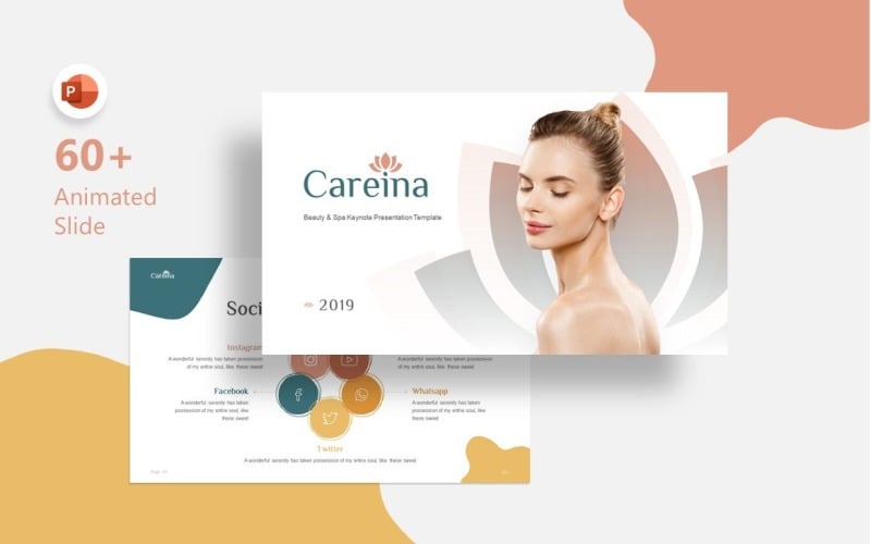 Careina - Spa Simple Minimalis Шаблон PowerPoint
