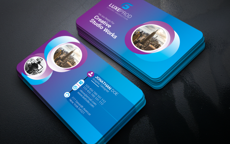 Download Фирменный стиль "Colorful Business Card - Corporate Identity Template" / Colorful Business Card - Corporate Identity Template - Фирменный стиль на тему графика black,blue,bundle,business,card,clean,cmyk,color,company,corporate,creative,design,green,horizontal,modern,personal,print,ready,professional,psd