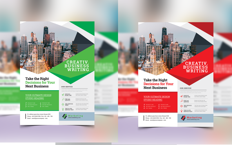 Download Фирменный стиль "Creative Business Flyer - Corporate Identity Template" / Creative Business Flyer - Corporate Identity Template - Фирменный стиль на тему графика fyer,corporate,flyer,artistic,blue,building,computer,graph,graphic,green,hi-quality,id,kit,internet,logo,modern,multimedia,official,photo,play