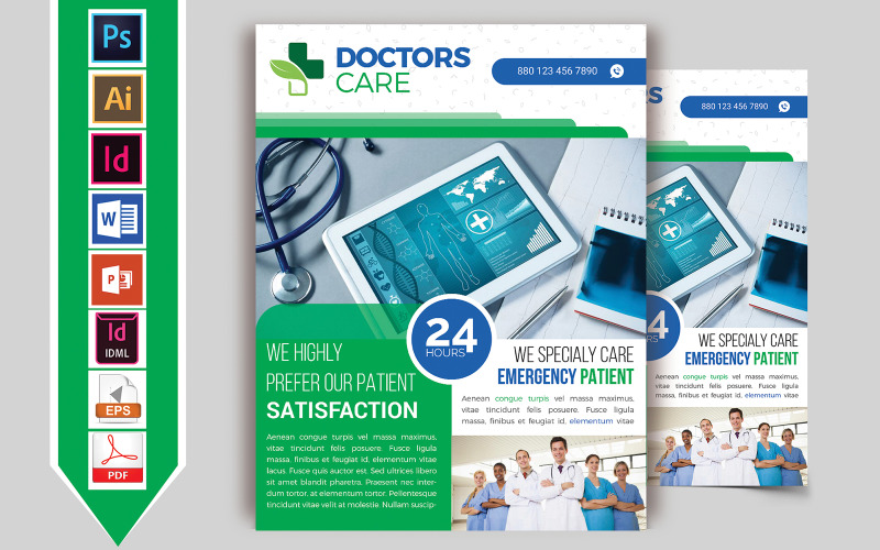 Download Фирменный стиль "Doctor & Medical Flyer Vol-04 - Corporate Identity Template" / Doctor & Medical Flyer Vol-04 - Corporate Identity Template - Фирменный стиль doctor,medical,hospital,clinic,health,care,child-care,mother-care,diabetic-care,neorology,cardiology,allergy,therapy,doctor-flyer,medical-flyer,hospital-flyer