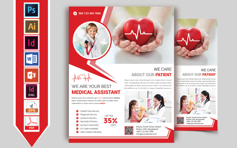 Download Фирменный стиль "Doctor & Medical Flyer Vol-09 - Corporate Identity Template" / Doctor & Medical Flyer Vol-09 - Corporate Identity Template - Фирменный стиль doctor,medical,hospital,clinic,health,care,child-care,mother-care,diabetic-care,neorology,cardiology,allergy,therapy,doctor-flyer,medical-flyer,hospital-flyer