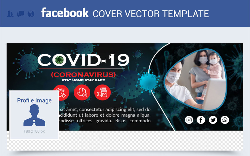 Facebook Cover - Vállalati-azonosság sablon