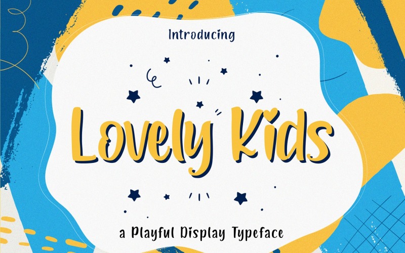 Download Шрифт "Lovely Kids - Playful Font" / Lovely Kids - Playful Font - Шрифт на тему графика decorative,kid,children,cartoon,cute,comic,display,playful,fun,kindergarten,game,preschool,kidos,playground