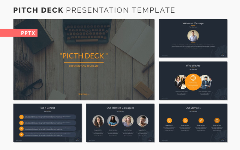 Modèle Powerpoint De Présentation Pitch Deck 