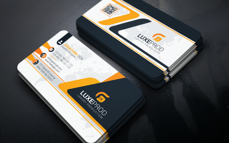 Download Фирменный стиль "Orange Color Business Card - Corporate Identity Template" / Orange Color Business Card - Corporate Identity Template - Фирменный стиль на тему графика black,blue,bundle,business,card,clean,cmyk,color,company,corporate,creative,design,green,horizontal,modern,personal,print,ready,professional,psd