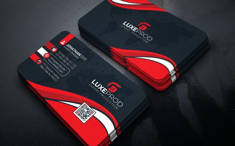 Download Фирменный стиль "Red Color Business Card - Corporate Identity Template" / Red Color Business Card - Corporate Identity Template - Фирменный стиль на тему графика black,blue,bundle,business,card,clean,cmyk,color,company,corporate,creative,design,green,horizontal,modern,personal,print,ready,professional,psd