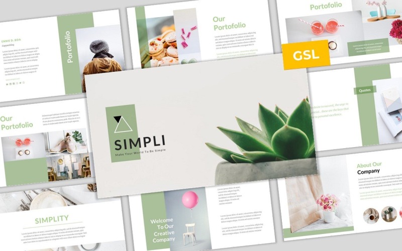 Simpli-简约现代商务模板Google幻灯片