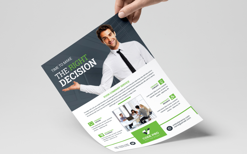 Download Фирменный стиль "The Right Business Flyer - Corporate Identity Template" / The Right Business Flyer - Corporate Identity Template - Фирменный стиль на тему графика fyer,corporate,flyer,artistic,blue,building,computer,graph,graphic,green,hi-quality,id,kit,internet,logo,modern,multimedia,official,photo,play