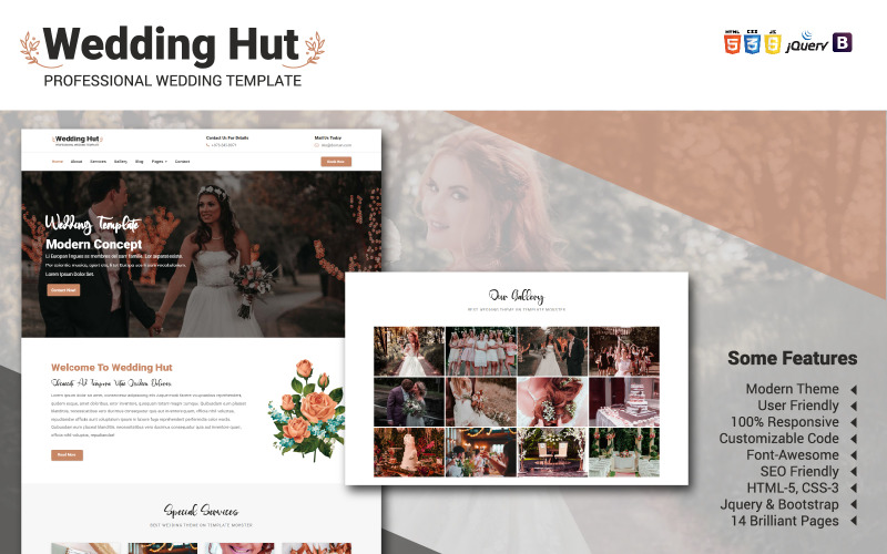 Wedding Hut Web Sitesi Şablonu