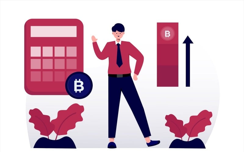 Download Vector "Bitcoin Calculator Flat Illustration - Vector Image" / Bitcoin Calculator Flat Illustration - Vector Image - Vector на тему графика flat,vector,illustration,design,graphic,bitcoin,virtual,finance,money,cryptocurrency,business,coin,currency,crypto,bank