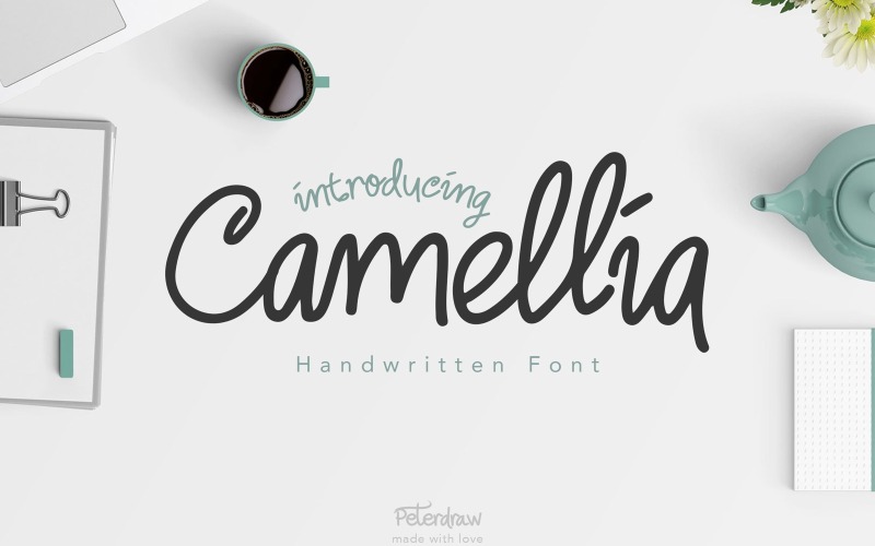 Download Шрифт "Camellia Handwritten Font" / Camellia Handwritten Font - Шрифт на тему графика soft,bold,playful,botanical,nature,coffee,party,sale,promo,font,display,logo,handwritten