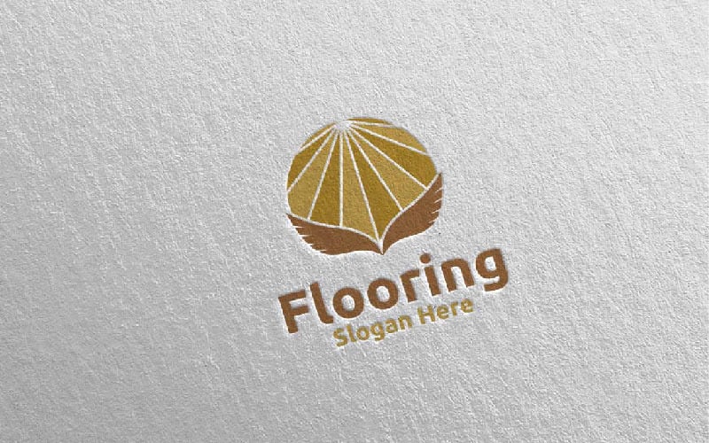 Flooring Parquet Wooden Design 4 Logo Template