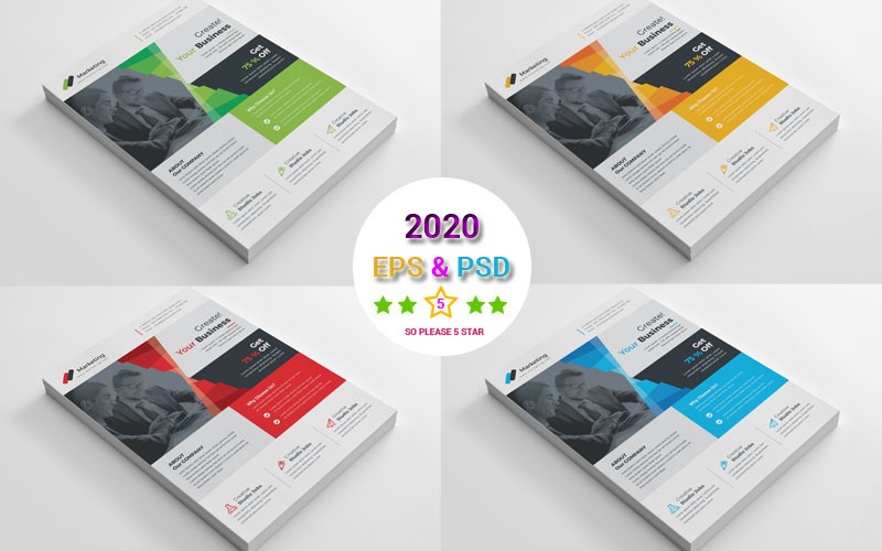 Download Фирменный стиль "Green Color Flyer - Corporate Identity Template" / Green Color Flyer - Corporate Identity Template - Фирменный стиль на тему графика corporate,flyer,corporate,internet,stationery,creative,blue,official,graphics,colorful