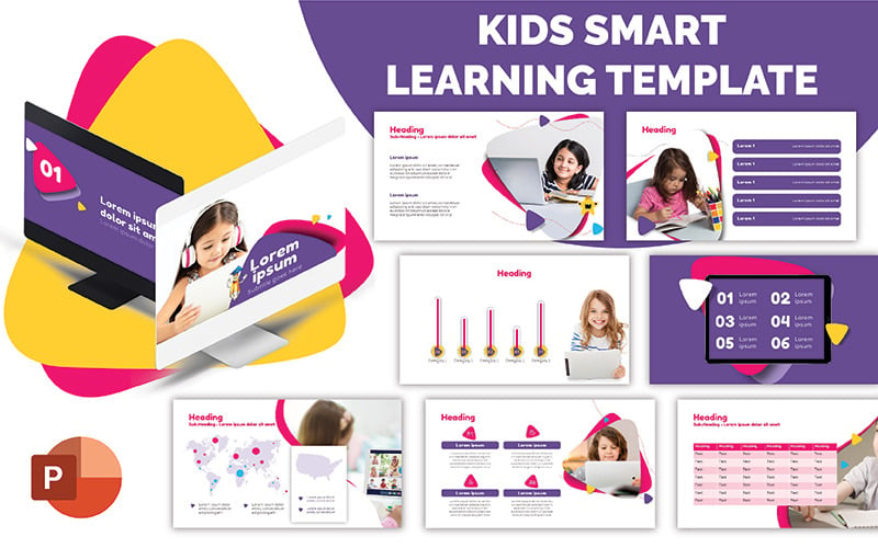 Kids Learning PowerPoint template