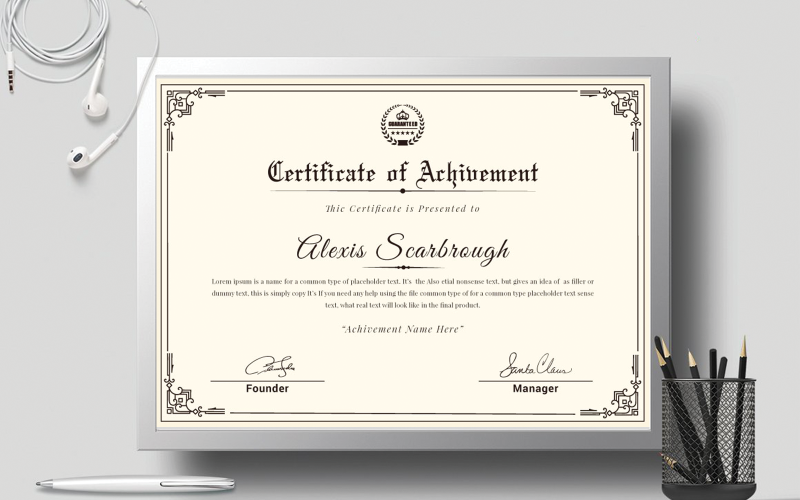 Layout Certificate Template