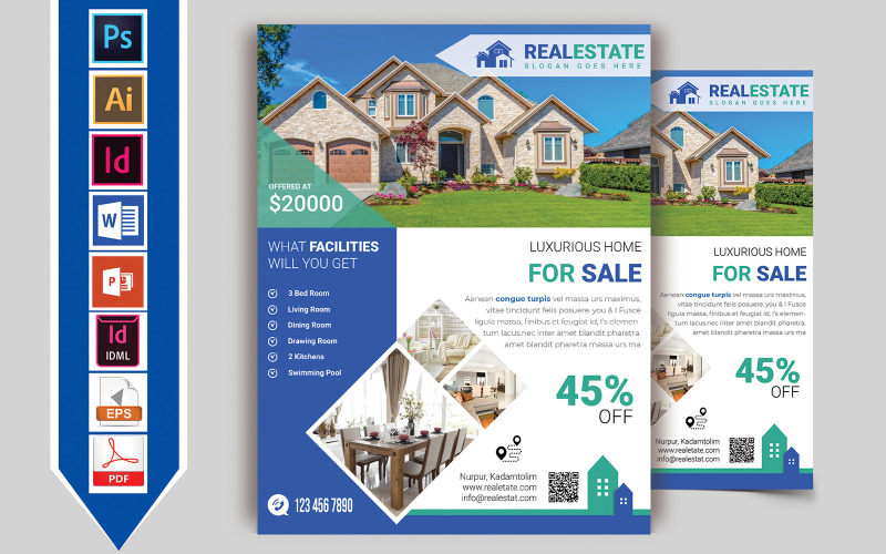 Download Фирменный стиль "Real Estate Flyer Vol-03 - Corporate Identity Template" / Real Estate Flyer Vol-03 - Corporate Identity Template - Фирменный стиль home,property,rent,land,house,real-estate,building,house-plan,home-flyer,property-flyer,house-flyer,real-estate-flyer,building-flyer,rent-flyer,land-flyer,river-side-home,river-view-home