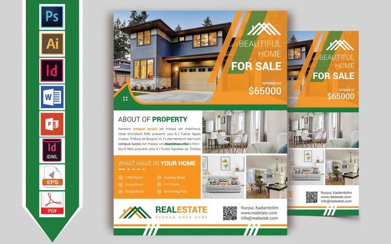 Real Estate Flyer Vol-04 - Modèle d'identité d'entreprise