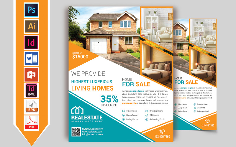 Download Фирменный стиль "Real Estate Flyer Vol-08 - Corporate Identity Template" / Real Estate Flyer Vol-08 - Corporate Identity Template - Фирменный стиль home,property,rent,land,house,real-estate,building,house-plan,home-flyer,property-flyer,house-flyer,real-estate-flyer,building-flyer,rent-flyer,land-flyer,river-side-home,river-view-home